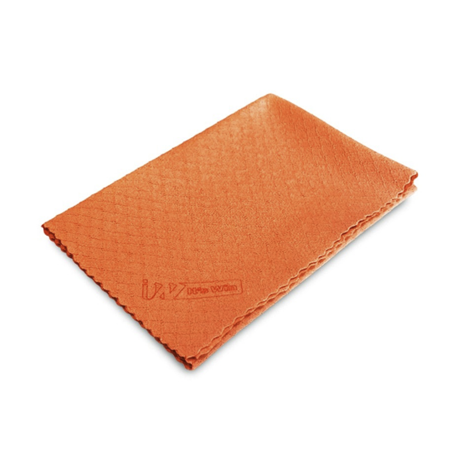 mikrovláknová utěrka na okna, 290gsm, 40x40cm, oranžová, 1ks