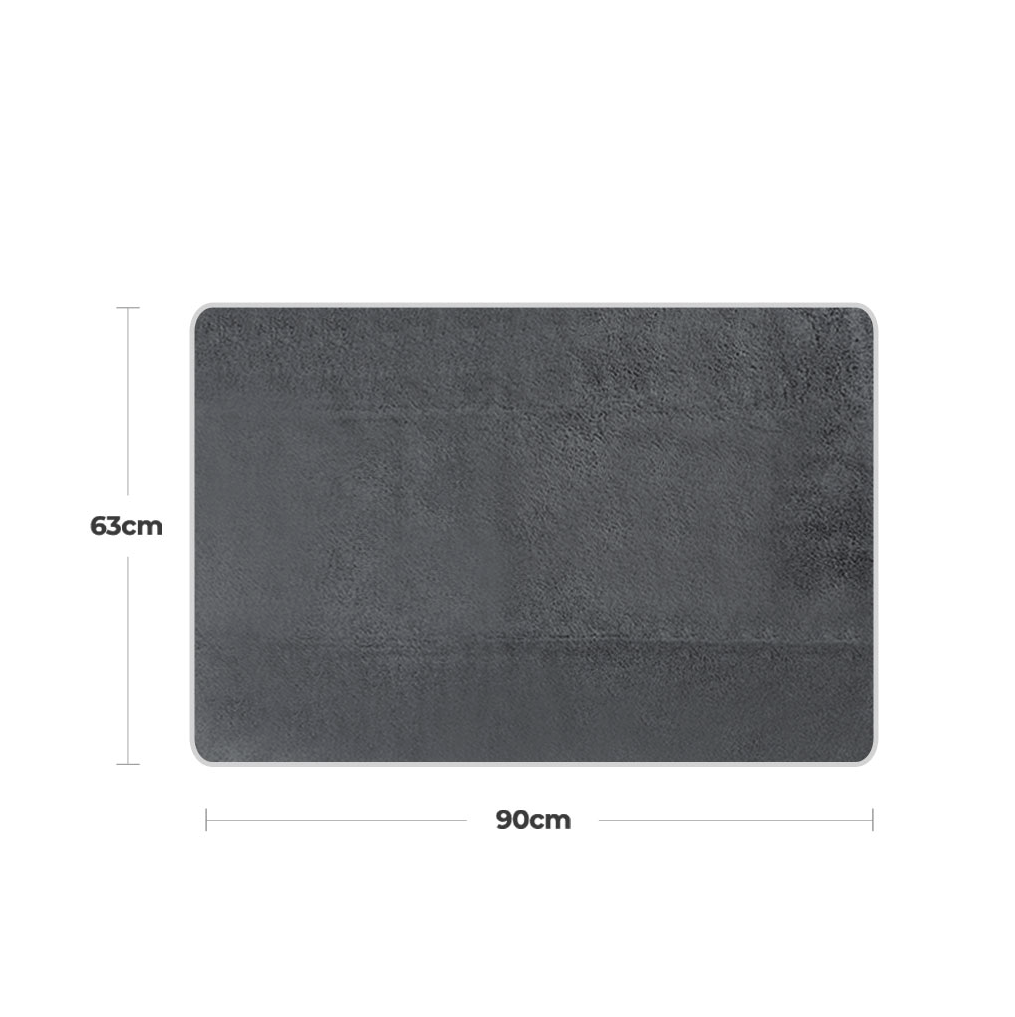 sušící ručník 2v1, 540gsm, 90x63cm, šedý, 1ks-4