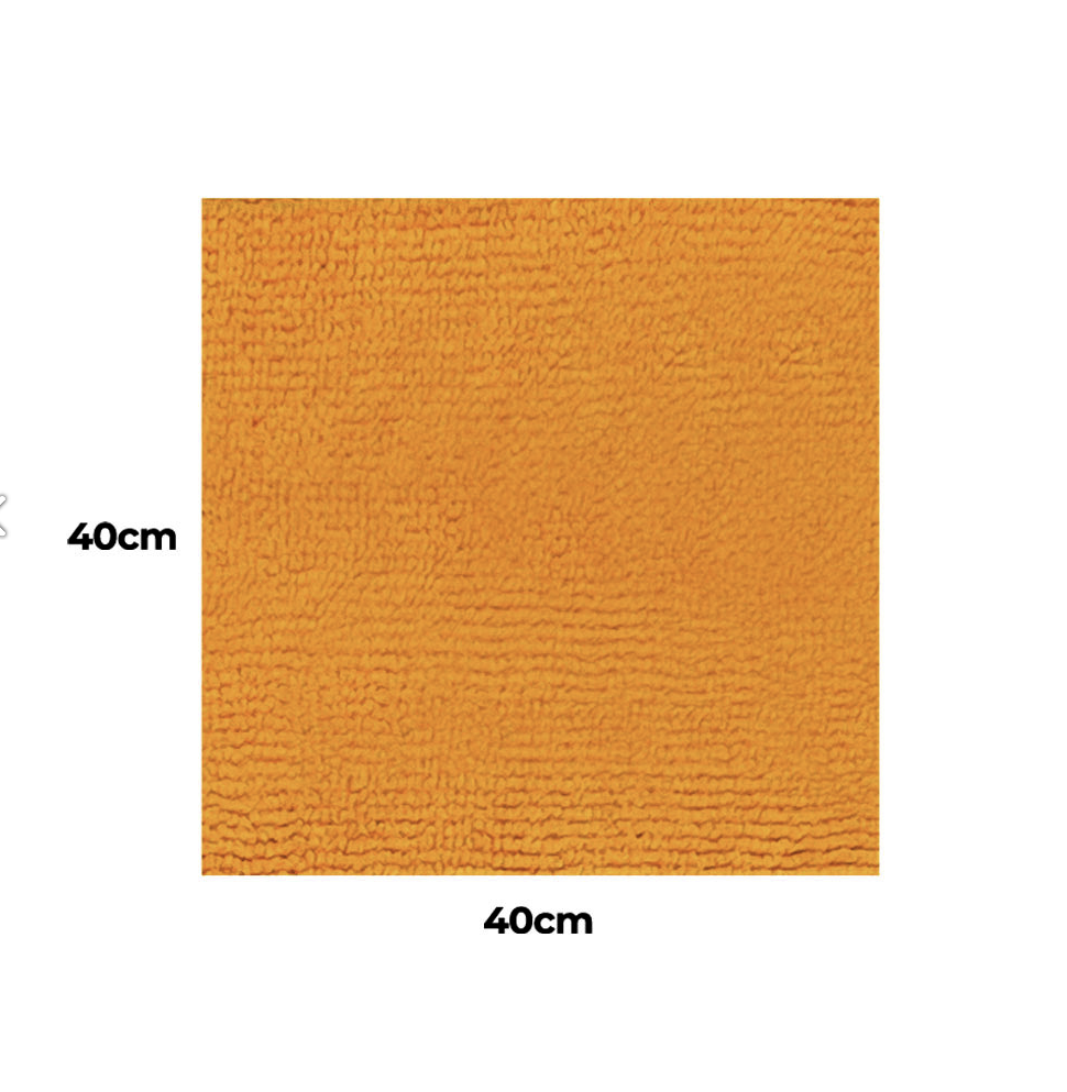 leštící utěrka, 430gsm, 40cm x 40cm, oranžová, sada 5ks-3