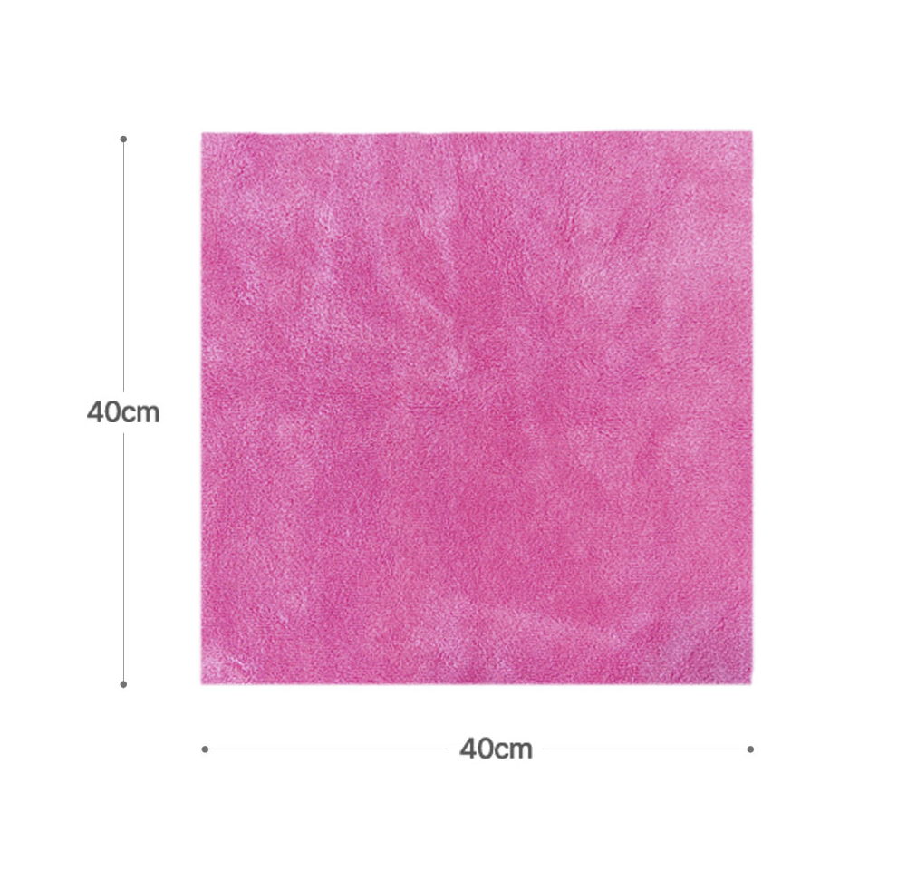 mikrovláknová utěrka na leštění, 490gsm, 40x40cm, růžová, 1ks-3