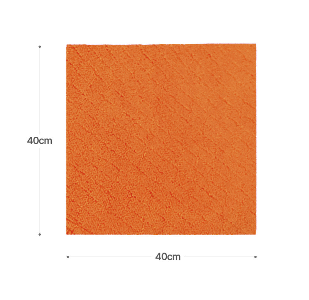mikrovláknová utěrka na okna, 290gsm, 40x40cm, oranžová, 1ks-2